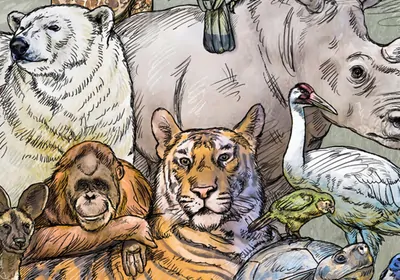 Illustration of creatures from today&rsquo;s crisis